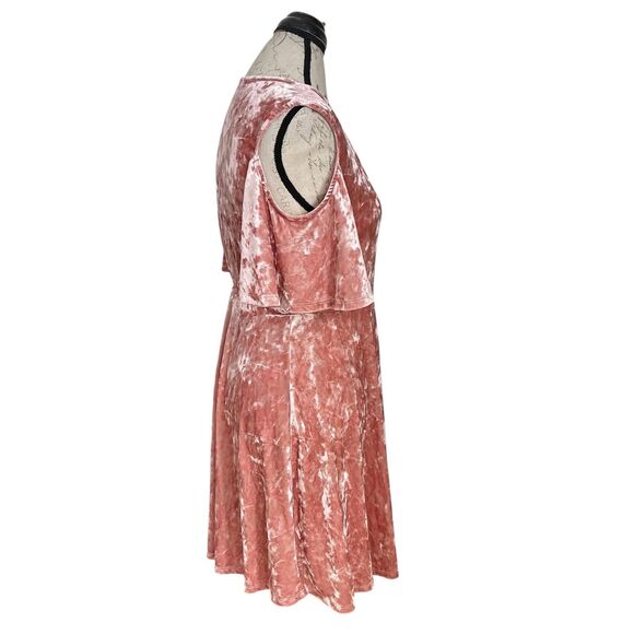 Miami Wrap Dress Small Off Shoulder Velvet Romantic Y2K 90s Festival Party - Picture 4 of 15